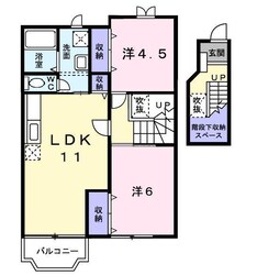 リバーサイド門Ｂの物件間取画像